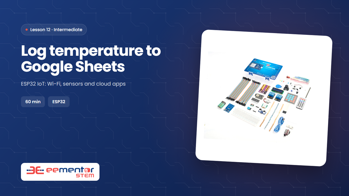 Log temperature to Google Sheets – EEMENTOR STEM™ lesson