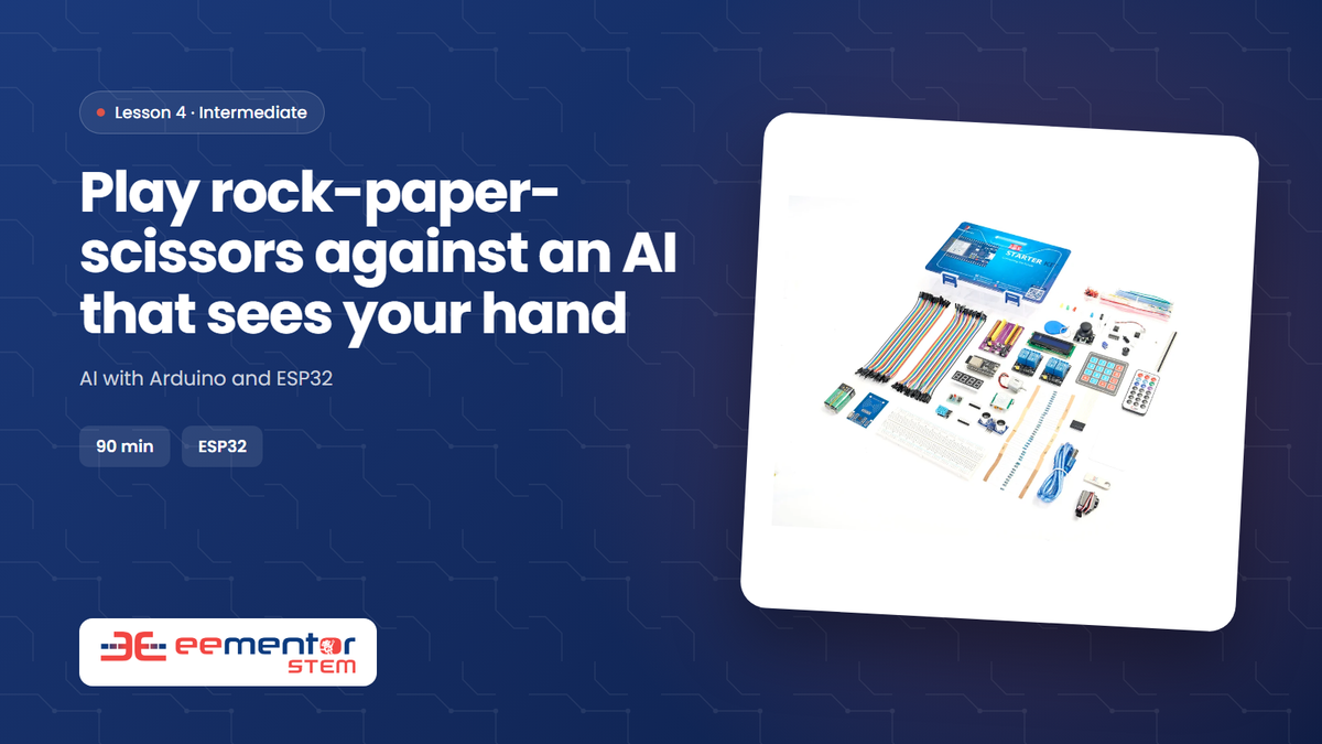 Play rock-paper-scissors against an AI that sees your hand – EEMENTOR STEM™ lesson