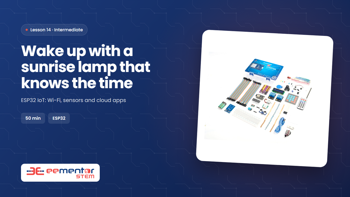 Wake up with a sunrise lamp that knows the time – EEMENTOR STEM™ lesson