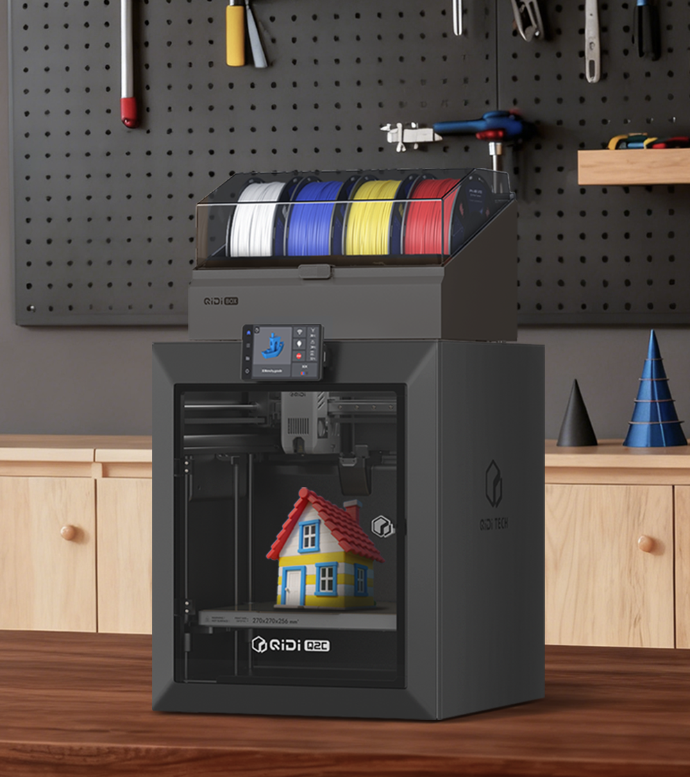 QIDI Q2C 3D Printer | Enclosed, Beginner-Friendly | 270×270×256 mm Print Size