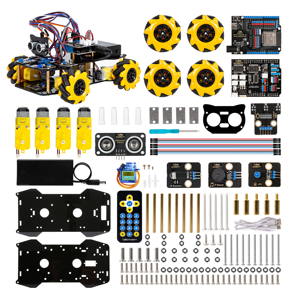 ACEBOTT ESP32 4WD Mecanum Wheel Smart Robot Car Kit