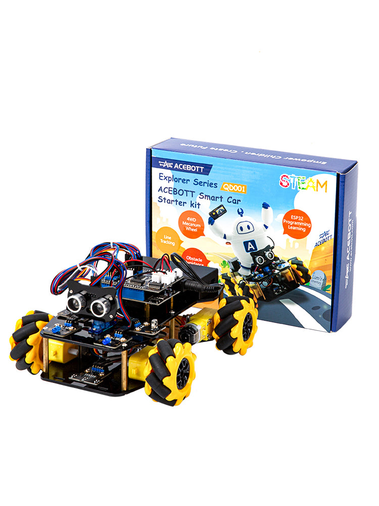 ACEBOTT ESP32 4WD Mecanum Wheel Smart Robot Car Kit
