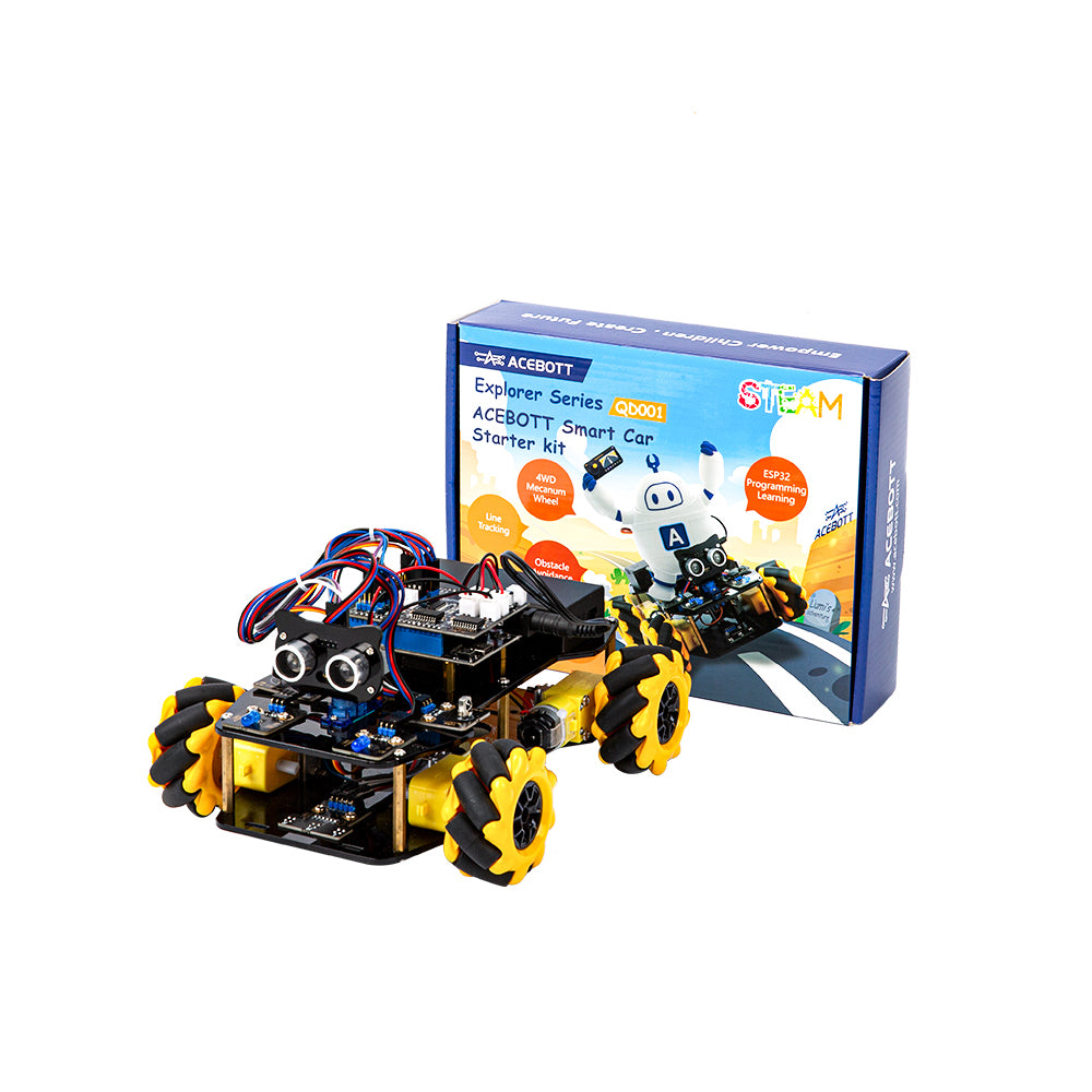 ACEBOTT ESP32 4WD Mecanum Wheel Smart Robot Car Kit