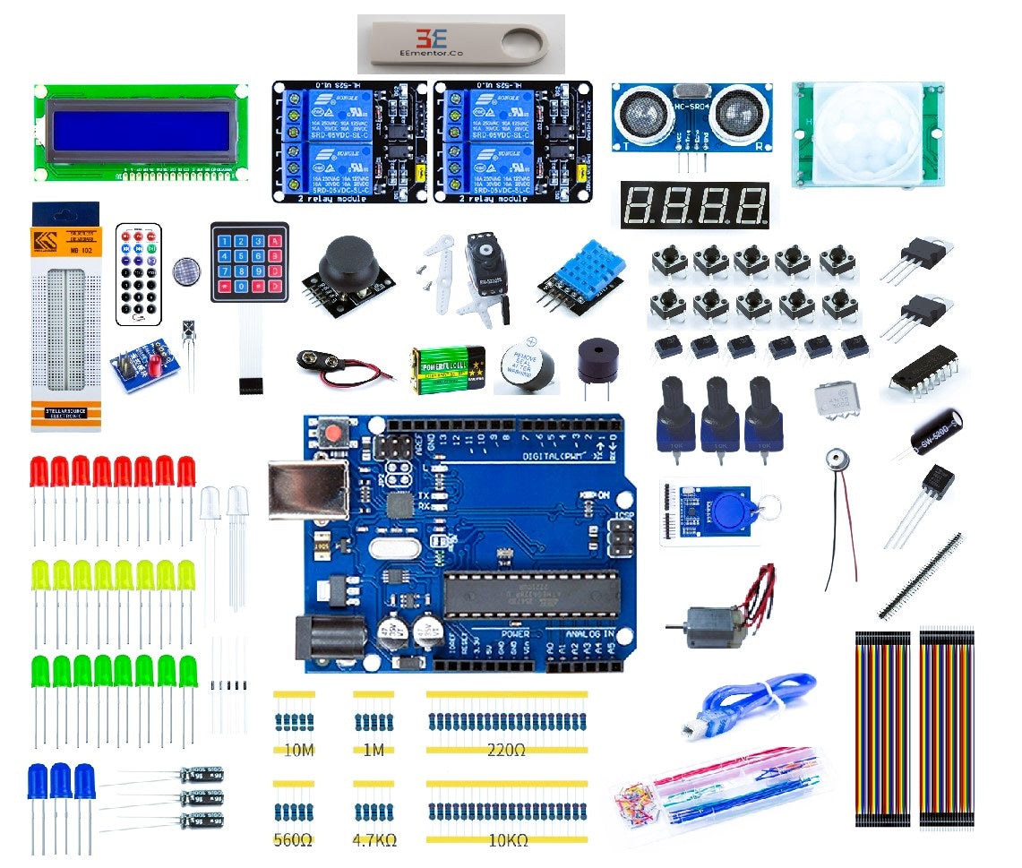 UNO R3 Starter Kit | Arduino IDE Compatible | Free Tutorials